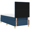 vidaXL LED Box Spring Bed met matras Blauw 90 x 190 cm Stof