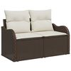 vidaXL Tuin Sofa Set met kussen met opslag 5 pcs Bruin Poly riet