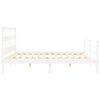 vidaXL Bedframe met hoofdbord massief hout wit