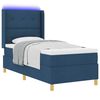 vidaXL Boxspringbed met matras met hoofdeinde Blauw 90 x 190 cm Stof