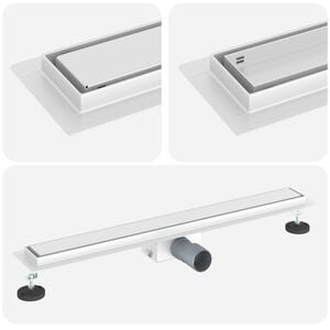 vidaXL 2 in 1 Doucheafvoer Zilver 70 cm Roestvrij staal 304