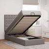 vidaXL Ottoman bed met matras en LED's 80x200cm stof taupe