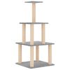 vidaXL Kattenmeubel met sisal krabpalen 111 cm lichtgrijs