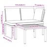 vidaXL 2-delige Loungeset met kussens aluminium zwart