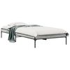 vidaXL Bedframe bewerkt hout en metaal grijs sonoma eiken 75x190 cm