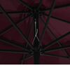 vidaXL Parasol met metalen paal 390 cm bordeauxrood