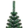 vidaXL Kunstmatig Voorverlicht Kerstboom Groen 210 cm PVC en Metaal
