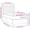 vidaXL Boxspring met matras stof donkergrijs 90x200 cm