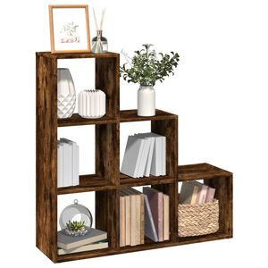 vidaXL Kamerscherm / boekenkast 3-laags 99x29x99 cm hout gerookt eiken