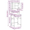vidaXL Wasmachinekast Artisan Eiken 68 x 48,5 x 194 cm Bewerkt hout