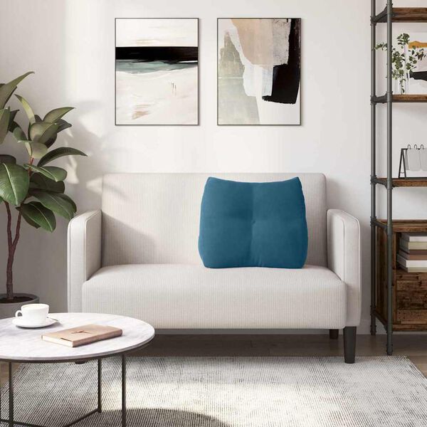 vidaXL Rugkussen Blauw 60 x 24 x 50 cm Fluweel