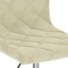 vidaXL Eetkamerstoelen draaibaar 4 st fluweel cr&egrave;mekleurig