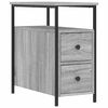 vidaXL Nachtkastje 30x60x60 cm bewerkt hout grijs sonoma eikenkleurig