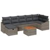 vidaXL Tuinbankenset 8 st Grijs poly rattan