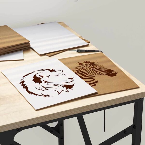 vidaXL Decorpanelen 12 pcs Wit 15 x 21 x 0.3 cm Bewerkt hout