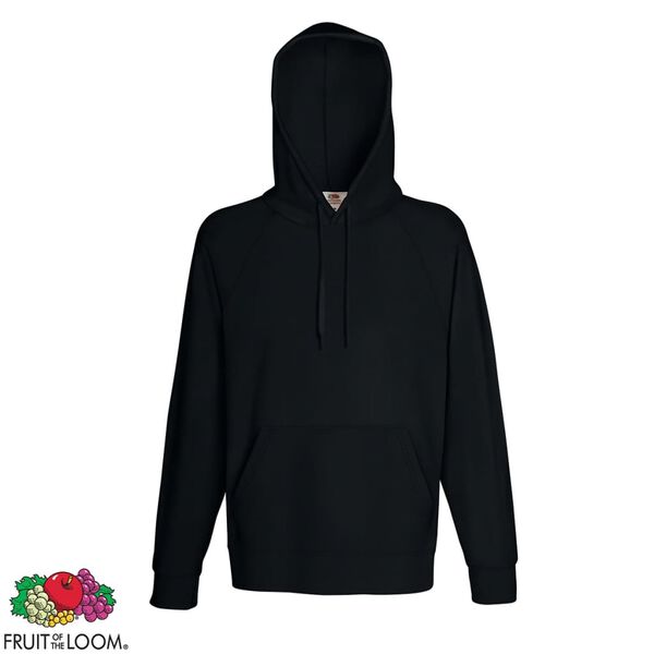 Fruit of the Loom Mannensweater met capuchon Hoodie Black XL