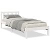 vidaXL Bedframe extra lang zonder matras grenenhout wit 100x210 cm