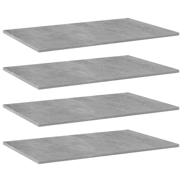 vidaXL Wandschappen 4 st 80x50x1,5 cm bewerkt hout betongrijs