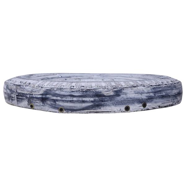 vidaXL Spiegel 50 cm gerecyclede rubber band wit