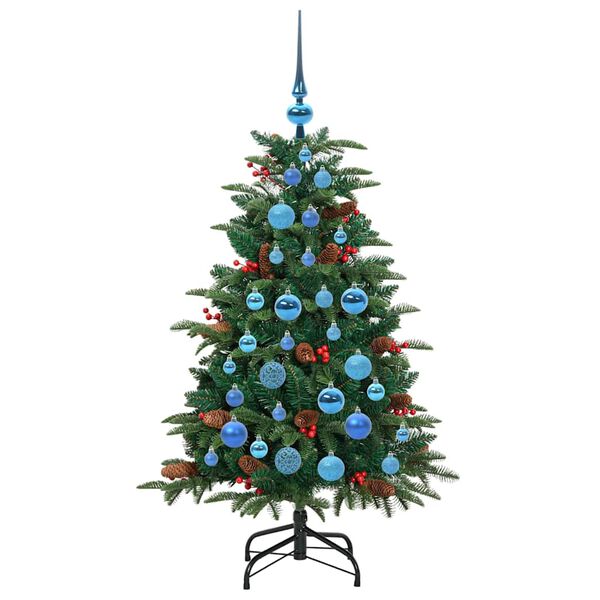 vidaXL Kunstkerstboom Groen 120 cm PVC en Metaal en Plastic