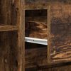 vidaXL Dressoir met lade Gerookt eiken 120 x 41 x 75 cm Bewerkt hout