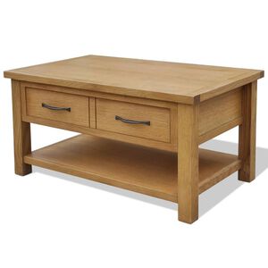 vidaXL Salontafel 88x53x45 cm massief eikenhout