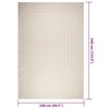 vidaXL Vloerkleed ZIZUR room binnen en buiten 240x340 cm jute look