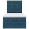 vidaXL Ottoman bed met matrassen 90x200cm fluweel donkerblauw