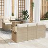 vidaXL Tuin Sofa Set met kussen 6 pcs Beige poly rattan