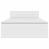 vidaXL Opbergbed met LED met matras Puur Wit 140 x 200 cm Nep Leer