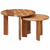 vidaXL Nest Koffietafels 2 st Bruin &Oslash; 50 x 40 cm Massief Acaciahout