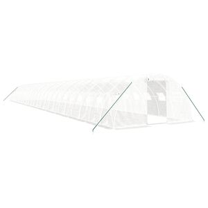 vidaXL Tuinkas met stalen frame 96 m&sup2; 24x4x2 m wit