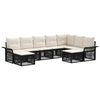 vidaXL Tuinbankenset 9 st Zwart en Cream Wit poly rattan