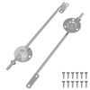 vidaXL Deksel ondersteunend scharnier 2 st Zilver 194 x 36 x 18 mm