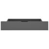 vidaXL Bedframe met 2 lades massief grenenhout donkergrijs 140x200 cm