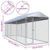 vidaXL Hondenkennel voor buiten met dak 760x190x225 m