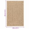 vidaXL Vloerkleed ZIZUR beige binnen en buiten 140x200 cm jute look