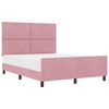 vidaXL Boxspringbed met hoofdeinde Roze 140 x 200 cm Fluweel