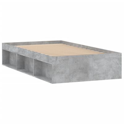 vidaXL Bedframe betongrijs 90x190 cm