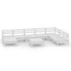 vidaXL 9-delige Loungeset massief grenenhout wit