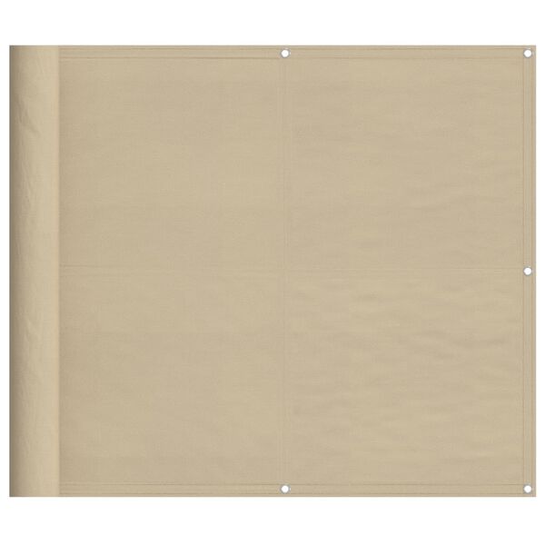 vidaXL Balkonscherm 90x800 cm 100% oxford polyester beige