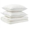 vidaXL Dekbed en Kussen Set 3 st 200x220 cm Zomer 200 GSM Wol Wit