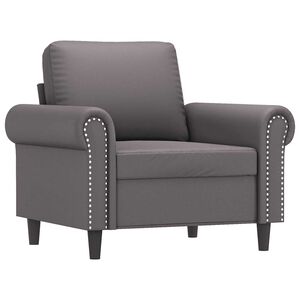 vidaXL Fauteuil 60 cm kunstleer grijs