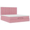 vidaXL Ottoman bed met matrassen 180x200cm fluweel roze