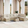 vidaXL Tuin Sofa Set met kussen 9 pcs Beige 55 x 62 x 69 cm Poly riet