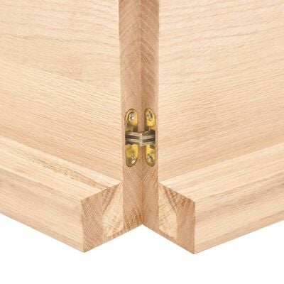 vidaXL Wandschap 180x60x(2-6) cm onbehandeld massief eikenhout