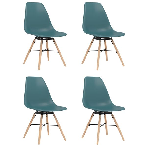 vidaXL Eetkamerstoelen 4 st PP turquoise