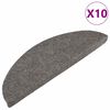 vidaXL Trapmatten zelfklevend 10 st 56x17x3 cm grijs