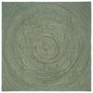 vidaXL Vloerkleden Olijfgroen 240 x 240 cm Jute