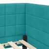 vidaXL Hoekbedframe met hoofdeinde Turquoise 90 cm x 190 cm Fluweel